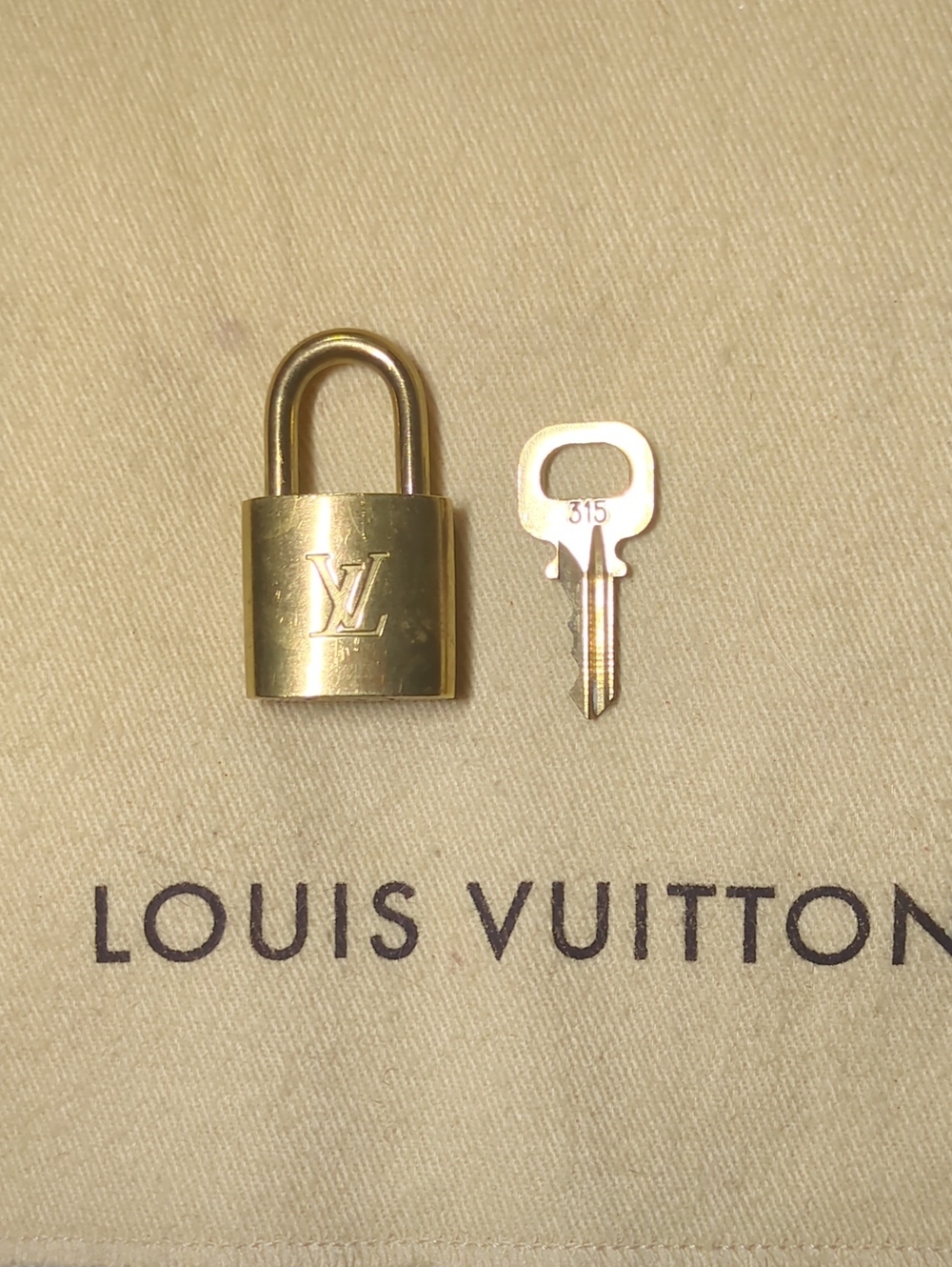 Vintage Louis Vuitton Gold Padlock with Key 1970's-1980's Era NOW ONLY $90 - Picture 5 of 5